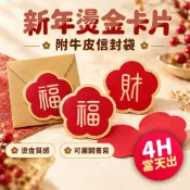 氣球派對多🎉 新年卡片 燙金卡片 小卡片 花朵卡片 福字 發財 紅包袋 零錢紅包袋 羊年紅包袋 尾牙 過年卡片 春節卡片
