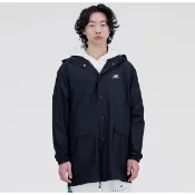 NEW BALANCE 外套 NB 黑 防潑水 長版 連帽 風衣外套 男 UJ31550BK