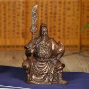 【樸緻精品】關公神像 關聖帝君 義薄雲天 正氣凜然 法像莊嚴 銅製（GA-2172） 