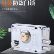 🔥台灣出貨🔥門鎖老式外裝門鎖防盜門鎖鐵門鎖房門鎖室內大門鎖不鏽鋼木門鎖芯