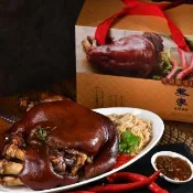 【熊家】萬巒豬腳禮盒總重1830g｜內含整隻豬腳不切+醬包x4+麵線(屏東 在地美食 閏月 孝親 送禮 年菜)