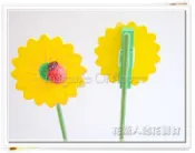 ◎花語人造花資材◎＊黃色向日葵花插＊卡插~名片夾~留言夾~小木夾~謝卡夾~花藝盆栽
