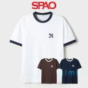 [SPAO] BOSTON 74 Ringer 短袖 T 恤休閒日常穿搭舒適韓國