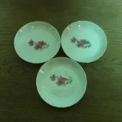 WH8243【四十八號老倉庫】全新 早期 台灣 正德彩瓷 杜鵑花 碟子 醬油碟 淺碟 豆油滴阿 9.1cm 2碟價